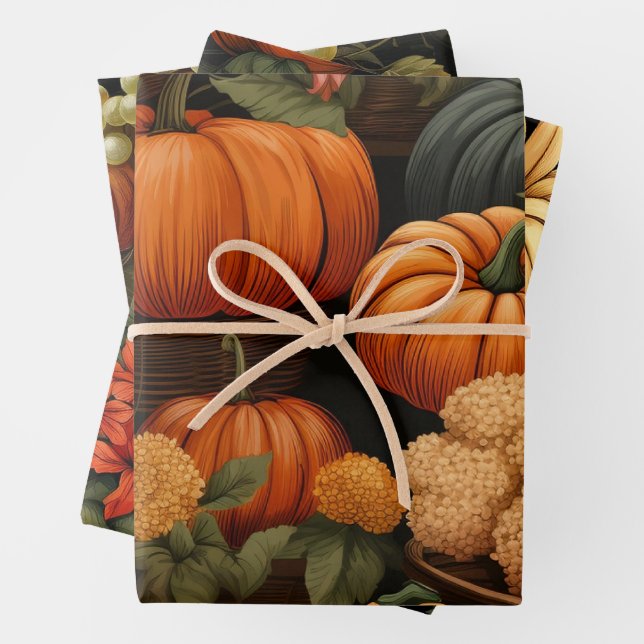 Herbstfeier Geschenkpapier Set (Beispiel)