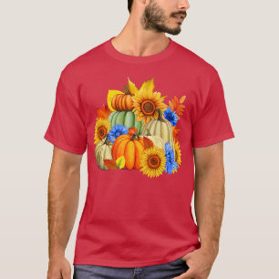 Herbstferien Erntedank Pumpkin Sonnenblume T-Shirt