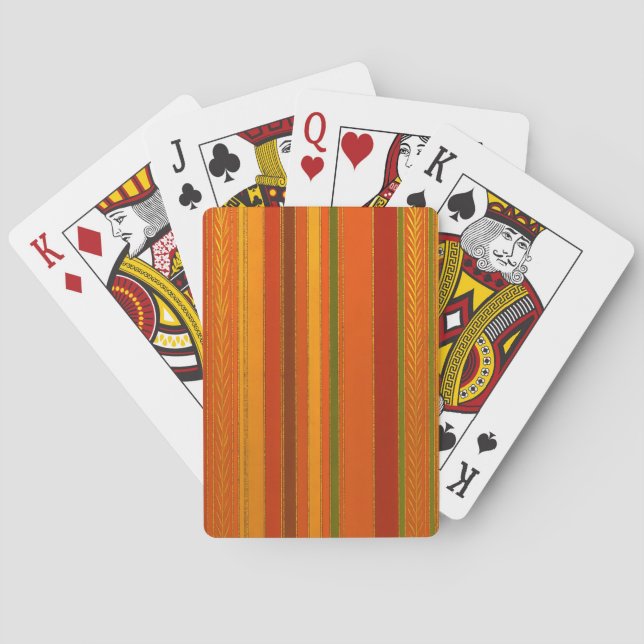 Herbstferien - Streifen hell Spielkarten (Rückseite)