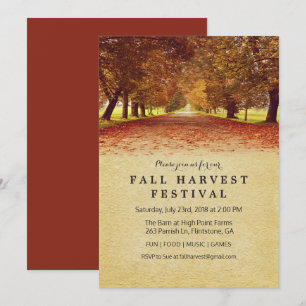 Herbstfest-Einladung zum ländlichen Erntedankfest Einladung
