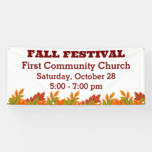Herbstfest Herbstlaub-Themen Gemeinschaftsveransta Banner