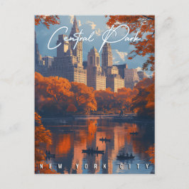 Herbstfest im Zentralpark NYC Herbst Postkarte