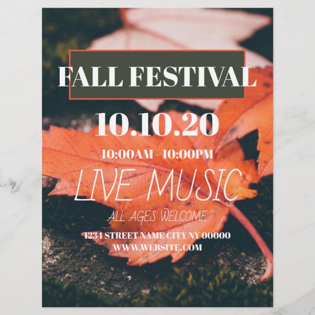 Herbstfest-Party-Poster Flyer (Vorne)