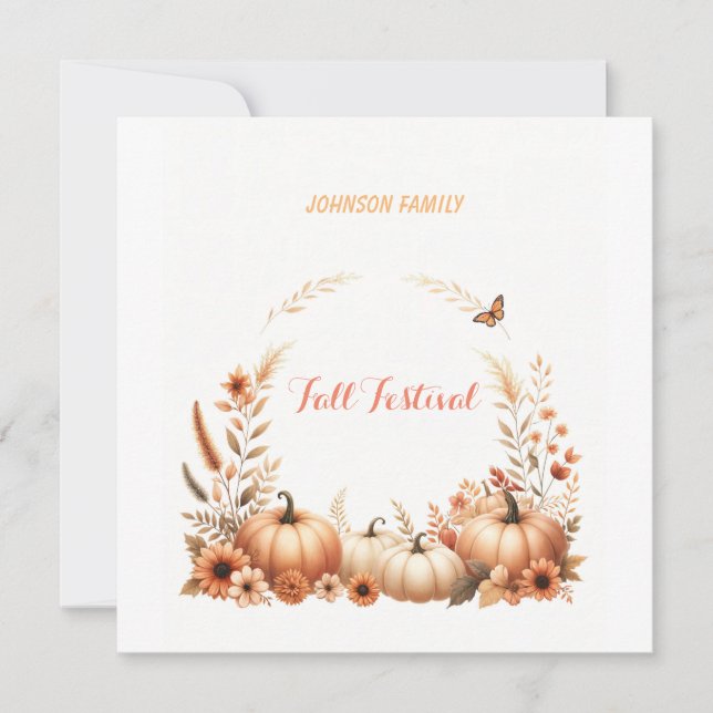 Herbstfestival Feiertagskarte (Vorderseite)