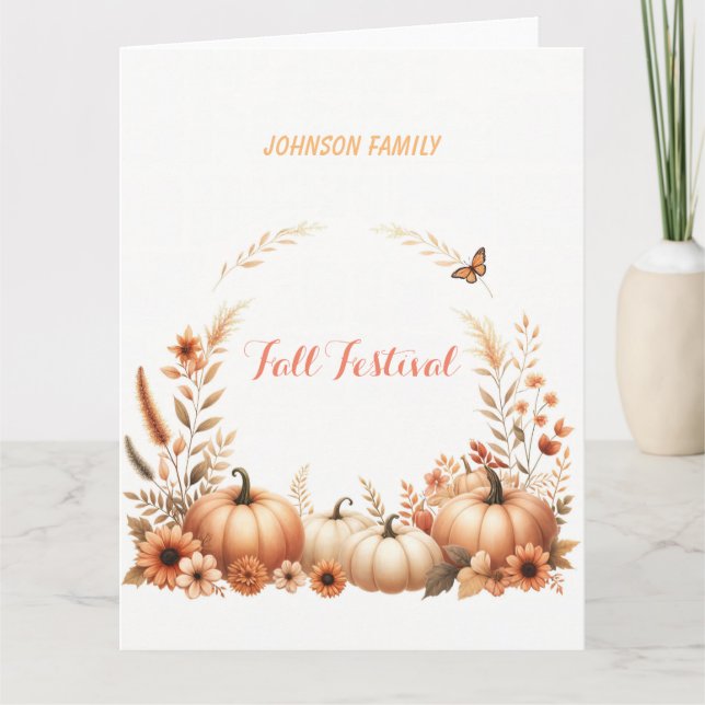Herbstfestival Karte (Vorderseite)
