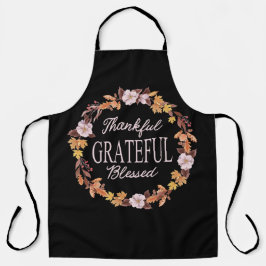 Herbstfeuer dankbar dankbar, gesegnet schürze