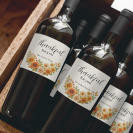 Herbstfeuer - Herbst Erntedank Weinetikett