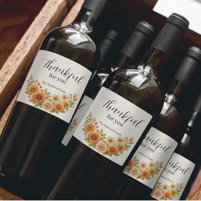 Herbstfeuer - Herbst Erntedank Weinetikett (Von Creator hochgeladen)