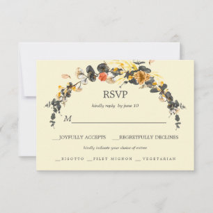 Herbstfeuer Moderne Wahl des RSVP-Hochzeitessens RSVP Karte