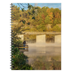 Herbstfischen am Springfield-See Notizblock