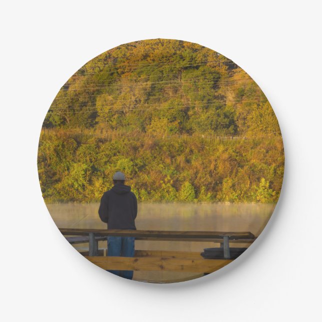 Herbstfischen Springfield Pappteller (Vorderseite)