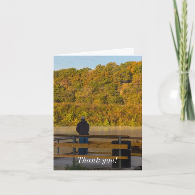 Herbstfischen Springfield Vielen Dank Dankeskarte (Vorderseite)