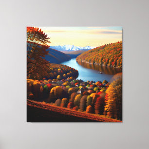 Herbstfläche Aussicht Landschaft 4 Leinwanddruck