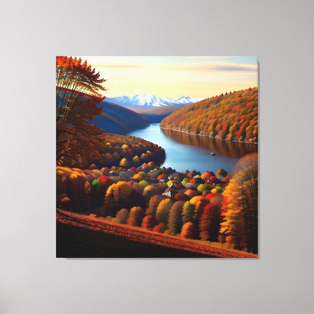 Herbstfläche Aussicht Landschaft 4 Leinwanddruck (Vorderseite)