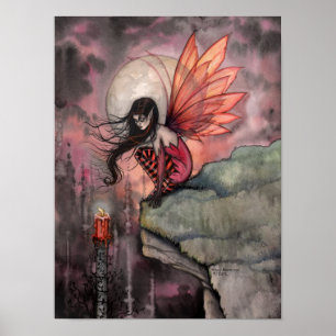 Herbstflammen-Fantasie-Fee-Kunstposter Poster