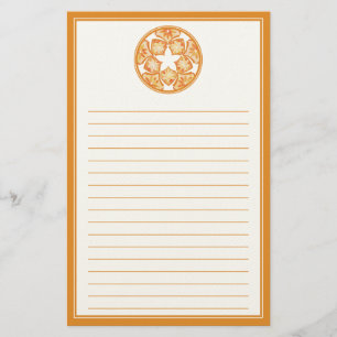 Herbstfliesen mit dekorativen Blumenplatten Briefpapier
