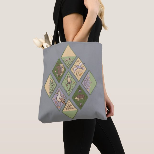 Herbstflora niedliche Tasche (Von Nahem)