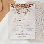 Herbstfloral Boho Fall Foliage Bridal Brunch Einladung<br><div class="desc">Moderne böhmische Brautbrunch-Einladungen mit Aquarellfarben-Blume und Herbstlauben in Erdtönen wie Rostbraun,  Bronzeorange und Terrakotta. Perfekte Wahl für Herbsthochzeiten.</div>