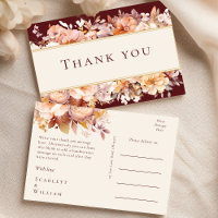 Herbstfloral Burgundy Cream Wedding Vielen Dank