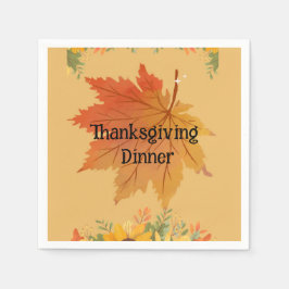 Herbstflorale Erntedank Serviette