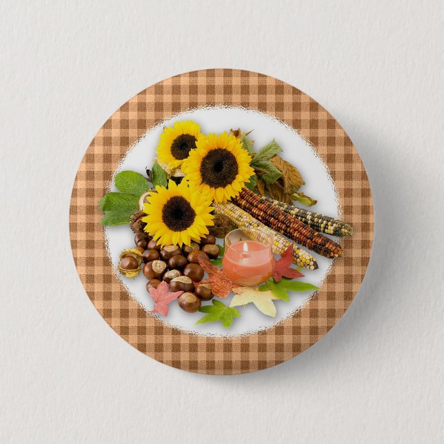 Herbstflorale Erweiterung Button (Vorderseite)