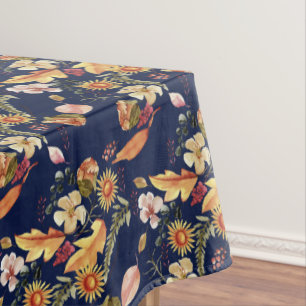 Herbstflorale Feier Navy Tableclout Tischdecke