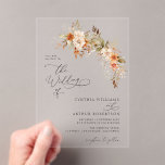 Herbstflorale Hochzeit Acryleinladungen<br><div class="desc">Herbstböhmische Herbsthochzeit einladen. Sie können die Einladung mit Ihren Namen und Ihre Hochzeitsdetails,  einschließlich Datum,  Uhrzeit und Ort,  personalisieren.</div>