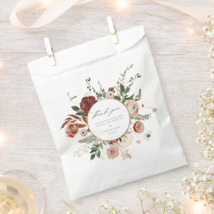 Herbstflorale Hochzeit Vielen Dank Geschenktütchen