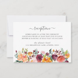 Herbstflorale Hochzeitskarte Einladung