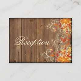 Herbstflorale Rustikale Hochzeit im Herbst Empfang Begleitkarte