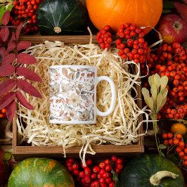 Herbstflorale rustikale Tasse