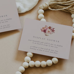 Herbstflorenteakup Herbst Bridal Display Dusche Begleitkarte