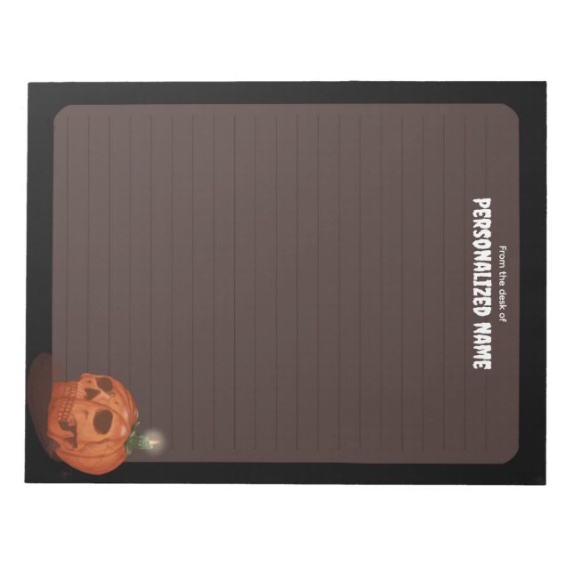 Herbstflüster - braun - mit Linde Notizblock (Vorderseite)
