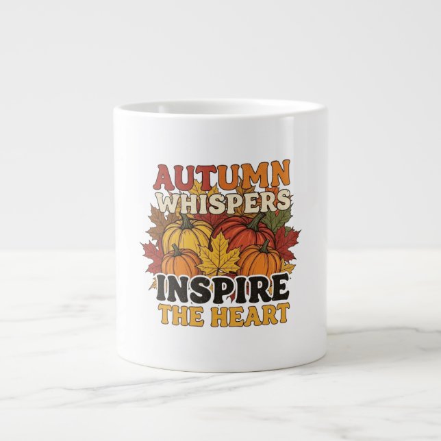 Herbstflüster gestalten Tri-Blend-Shirt Jumbo-Tasse (Vorderseite)