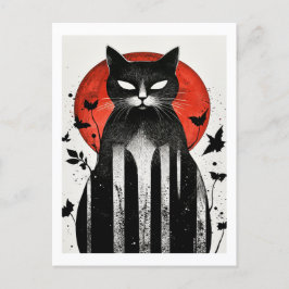 Herbstflüster: Halloween Cat Collection Postkarte