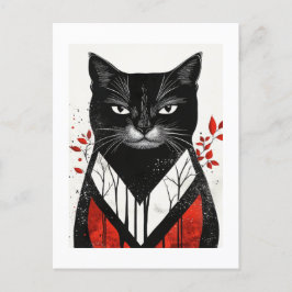 Herbstflüster: Katzen-Sammlung Postkarte