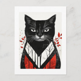 Herbstflüster: Katzen-Sammlung Postkarte