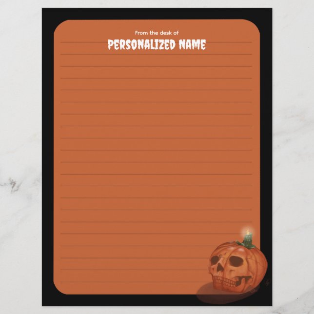 Herbstflüster - Orange - Liner Briefbogen (Vorderseite)