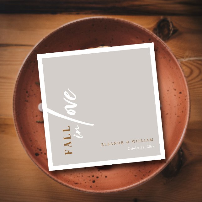 Herbstflüstern: Moderne Script Typografy Wedding Serviette (Whispers of Fall Modern Script Typography Wedding Napkins)