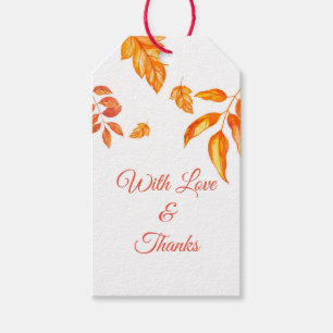 Herbstfolien Rustikale Herbstblätter Geschenkanhänger
