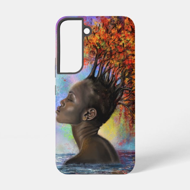 Herbstfrau Samsung Galaxy Hülle (Rückseite)