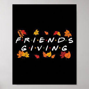 Herbstfreunde und Familie Danke Poster