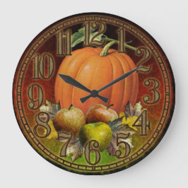 Herbstfruchtmauer Große Wanduhr