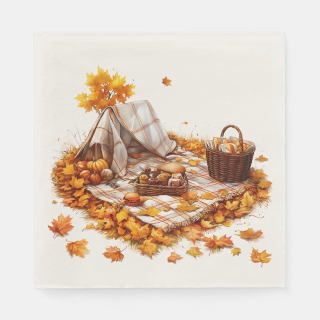 Herbstfrühstück Serviette (Vorderseite)