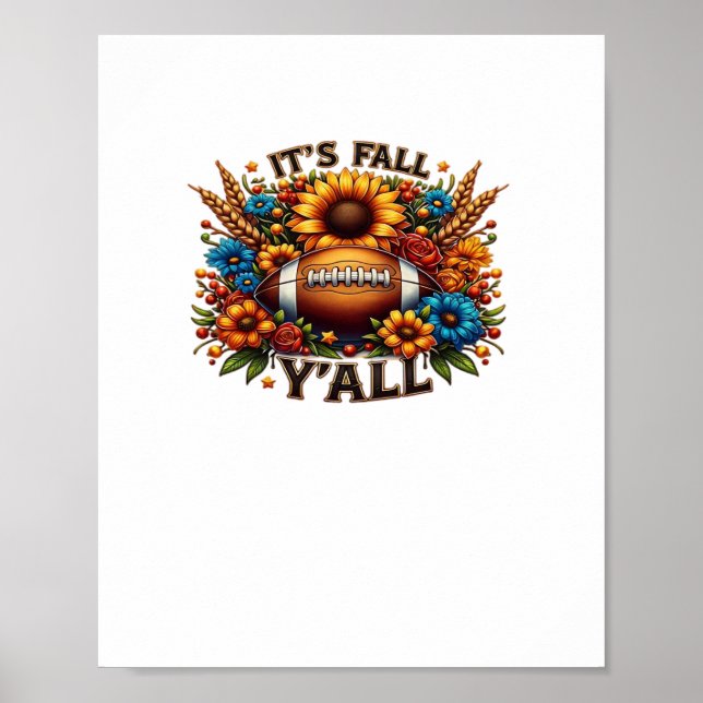 Herbstfußball ist Herbst Y Poster (Vorne)