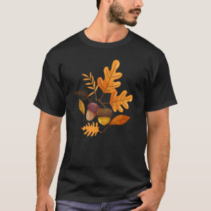 Herbstgänge und Acorns fallen für Frauen Thanksgiv T-Shirt