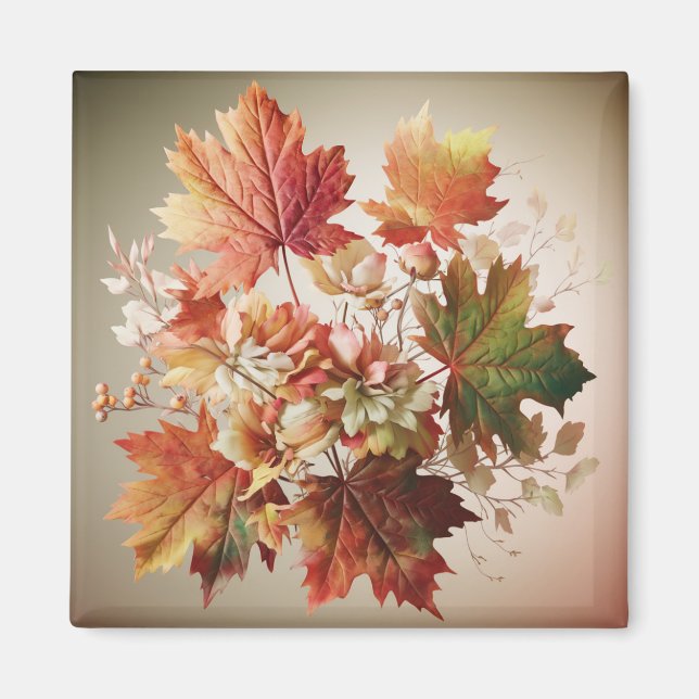 Herbstgänge und Blume im Herbst Bouquet Art Magnet (Vorne)