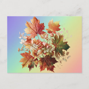 Herbstgänge und Blume im Herbst Bouquet Art Postkarte