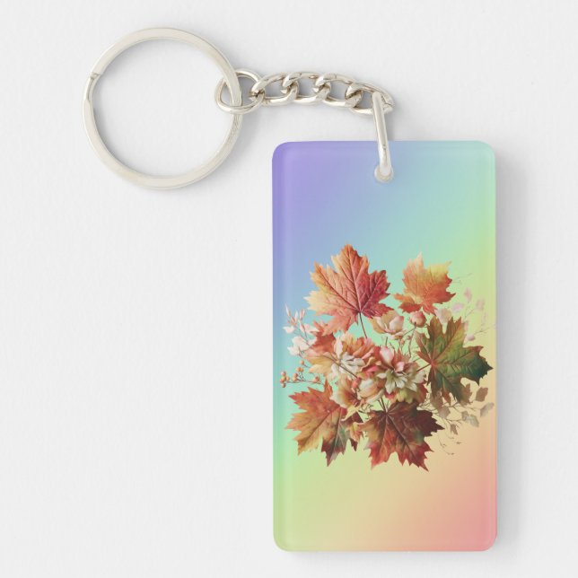 Herbstgänge und Blume im Herbst Bouquet Art Schlüsselanhänger (Vorderseite)
