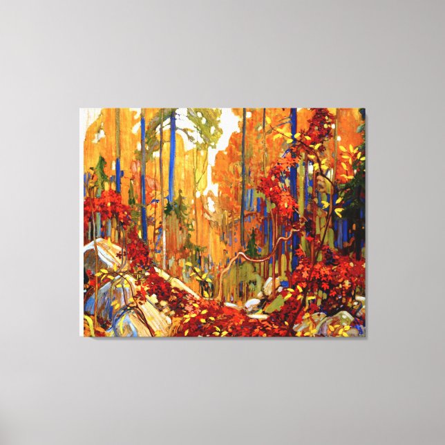 Herbstgarten, Kunst von Tom Thomson, Leinwanddruck (Vorderseite)